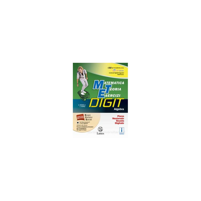 MATEMATICA TEORIA ESERCIZI DIGIT ALGEBRA CON DVD+MI PREP.PER INTERROG.+QUAD.COMPETENZE 3+QUAD.OPER.3