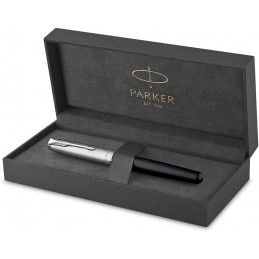 parker-sonnet-essentiel-rollerball-black-chrom-trims-fine-point-black-refill-gift-boxed