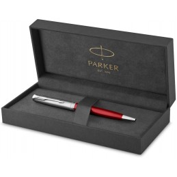 parker-sonnet-essentialpenna-a-sfera-rossa-con-finiture-cromate-punta-mediaconfezione-regalo
