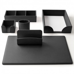 set-scrivania-6-pezzi--sottomano--accessori--similpelle-rugata-intempo-nero