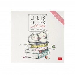 calendario-da-parete-2024-legami-life-is-better-ith-cats-30-x-29-cm