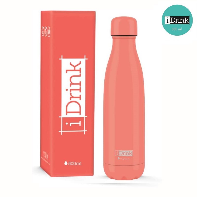 borraccia-termica-in-acciaio--idrink--corallo-500ml-per-caldo-freddo