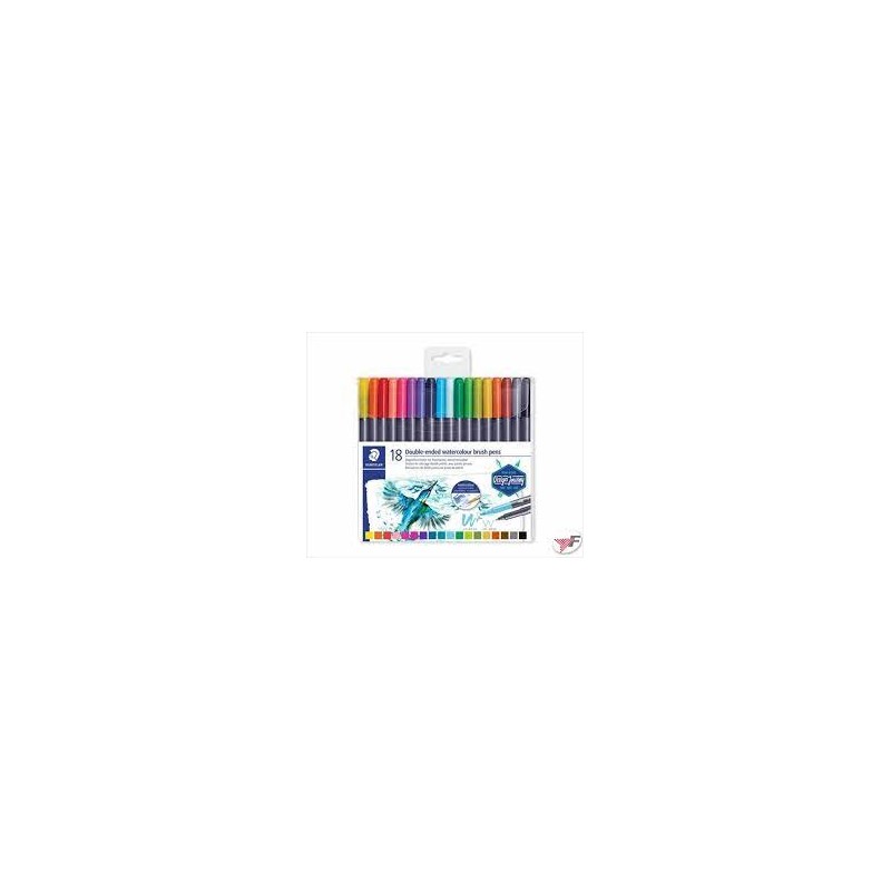 set-pennarelli-a-punta-doppia-acquerellabile-18pz-staedtler-3001-tb18