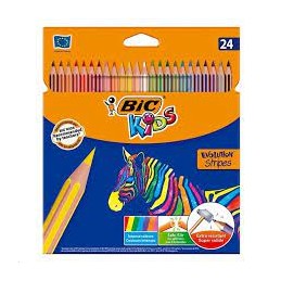 bic-kids-evolution-stripes-matite-colorate-colori-assortiti-confezione-da-24