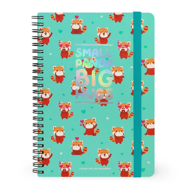 quaderno-spiralato-a-righe-tema-red-panda-foglio-a5-160-pagine