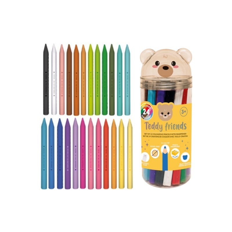 legami-confezione-da-24-matite-colorate-con-temperino--colori-assortiti--orso legami-confezione-da-24-matite-colorate-con-temperino--colori-assortiti--orso