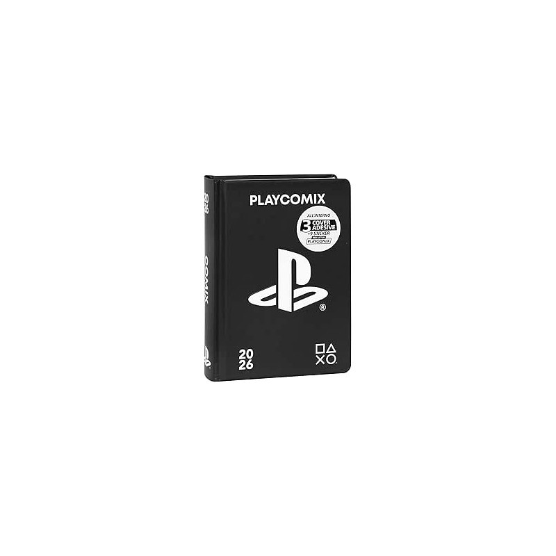 comix-playstation--diario-giornaliero-16-mesi-20252026-con-copertina-rigida-592-pagine-con-stick