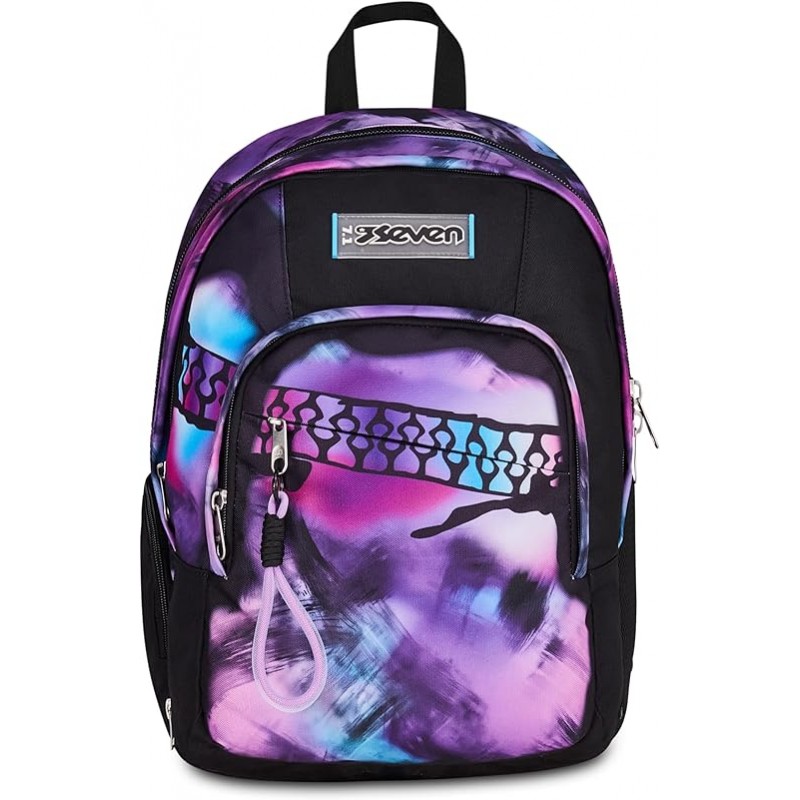 seven-zaino-scuola-dual-detach-pink-fusion-nero-32-l-doppio-scomparto-tasche-multifunzione-zain