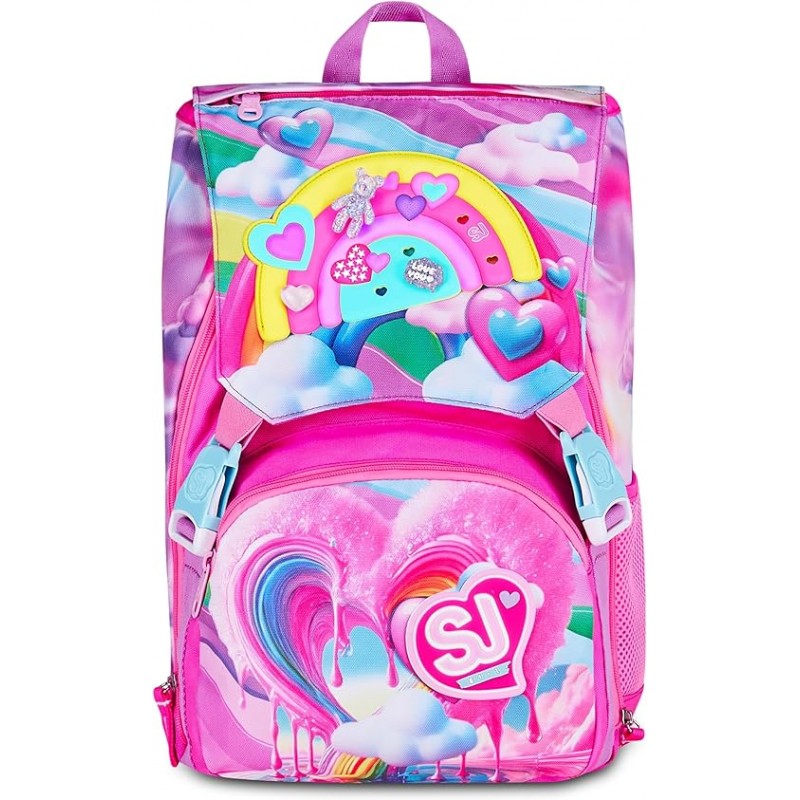 sj-gang-style-jam-gang-zaino-scuola-estensibile-joyful-pins-girl-rosa-24l-zip-laterali-inserto-a