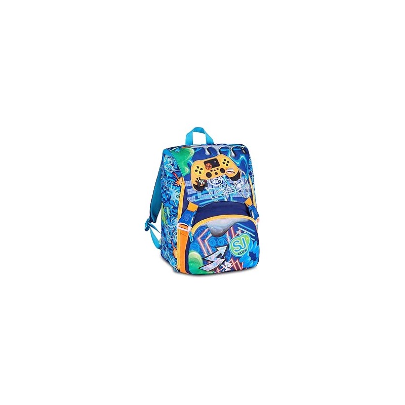 sj-gang-style-jam-gang-zaino-scuola-estensibile-joyful-pins-boy-blu-24l-zip-laterali-inserto-con