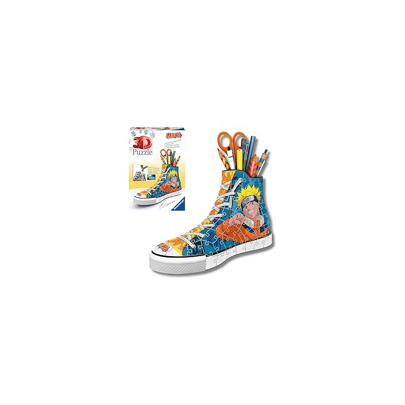 ravensburger--puzzle-3d-portapenne-sneaker-naruto--puzzle-3d-bambini-a-partire-dagli-8-anni--mode