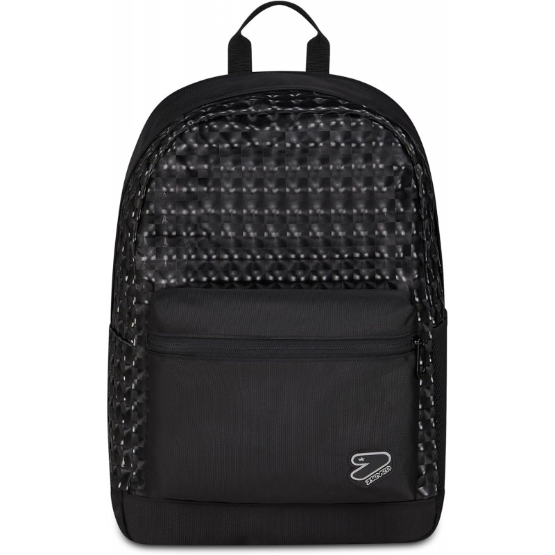 seven-zaino-scuola-round-blackolograph-nero-29-l-monoscomparto-tasca-frontale-con-zip-scomparto