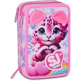 astuccio-sj-gang-style-jam-gang-zip-heart-buddy-girl-rosa-triplo-scomparto-45-pezzi-set