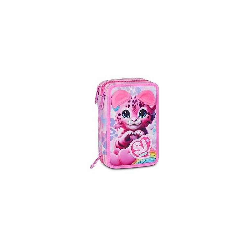 astuccio-sj-gang-style-jam-gang-zip-heart-buddy-girl-rosa-triplo-scomparto-45-pezzi-set
