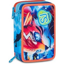 astuccio-sj-gang-style-jam-gang-3-zip-speed-animal-boy-celeste-triplo-scomparto-45-pezzi