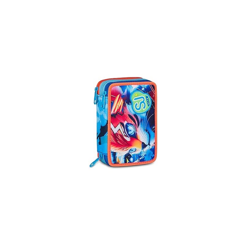 astuccio-sj-gang-style-jam-gang-3-zip-speed-animal-boy-celeste-triplo-scomparto-45-pezzi