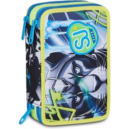 astuccio-sj-gang-style-jam-gang-3-zip-glace-panther-boy-grigio-triplo-scomparto-45-pezzi
