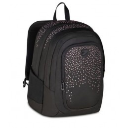 zaino-tech-seven-glitzycute-nero-con-brillantini-rosa