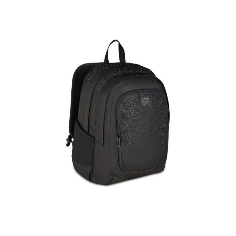 zaino-tech-seven-glitzycute-nero-con-brillantini-neri